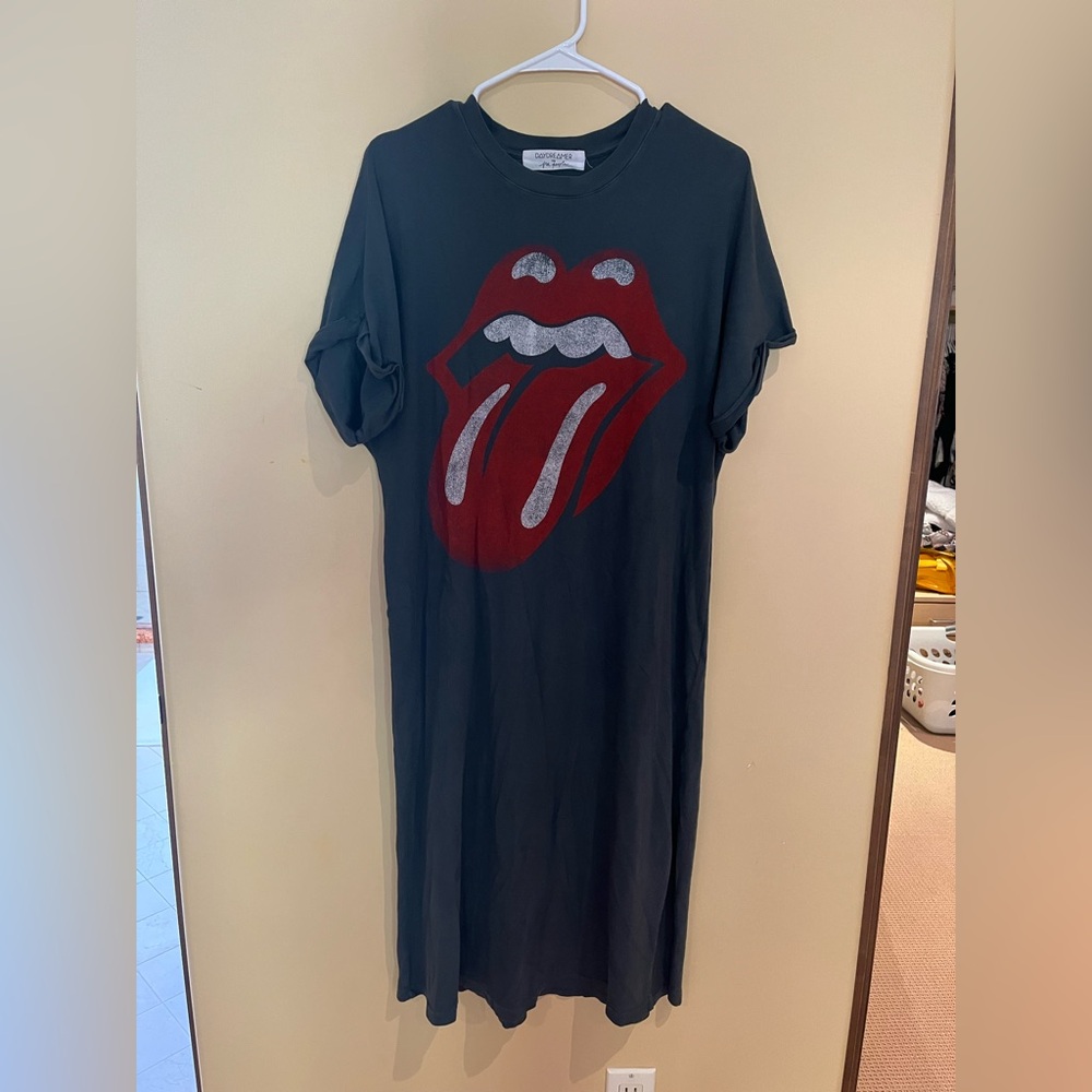 Free People x DayDreamers Rolling Stones T shirt dress